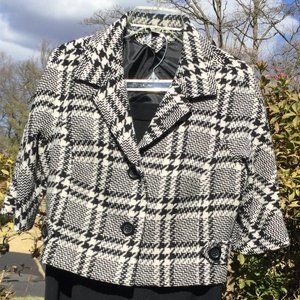 Tommy Hilfiger Wool Blend Plaid Tweed Jacket